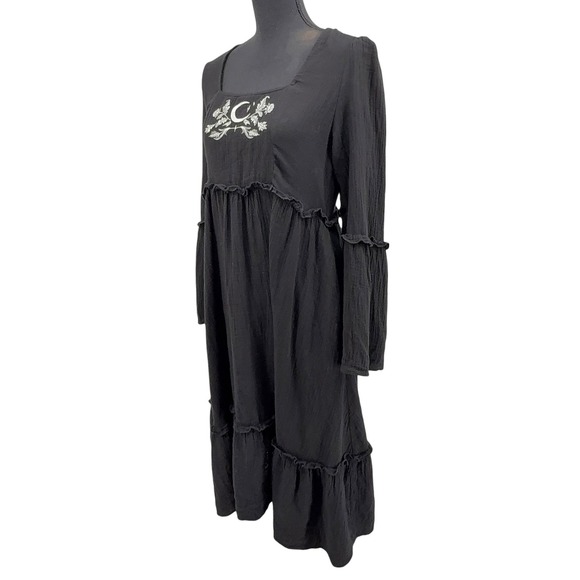 Disturbia Women's Dress Black Moon Phase Midi Gothic‎ Moon Phase Midi Dress Sz 4 - Picture 3 of 9